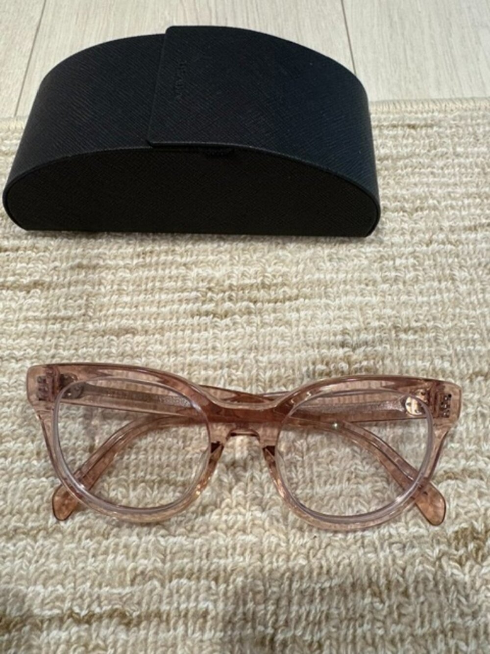 Celine Pink Transparent Cateye Glasses